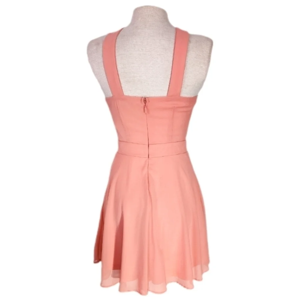 Charlotte Russe Dress Strapless Peach Size S - Picture 3 of 12